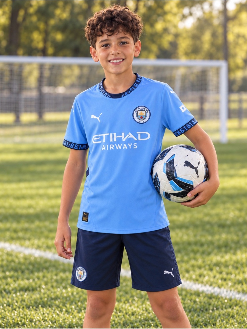 Puma Manchester City 2024/25 Home Jersey – Youth M and S